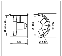 Helios HRFD 450/4/4 Kanal Tipi Aksiyel Fan