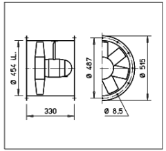 Helios HRFD 450/6 Kanal Tipi Aksiyel Fan