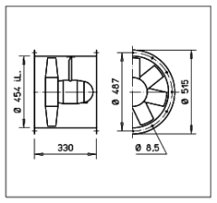 Helios HRFD 450/8/4 Kanal Tipi Aksiyel Fan