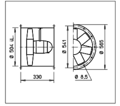 Helios HRFD 500/2/2 Kanal Tipi Aksiyel Fan