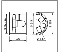 Helios HRFD 500/4.Ex Kanal Tipi Aksiyel Fan