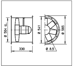 Helios HRFD 500/6.Ex Kanal Tipi Aksiyel Fan