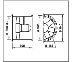 Helios HRFD 560/8/4 Kanal Tipi Aksiyel Fan