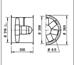 Helios HRFW 315/4 Kanal Tipi Aksiyel Fan