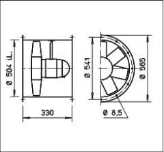 Helios HRFW 500/4 Kanal Tipi Aksiyel Fan