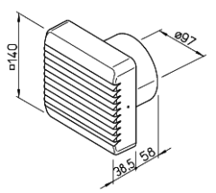 Helios HR 90 KE Mini Aspratör