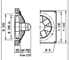 Helios HQD 315/2 Duvar Tipi Aksiyel Fan