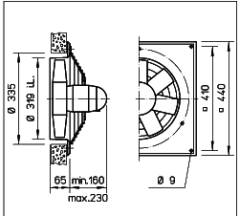 Helios HQD 315/4 Duvar Tipi Aksiyel Fan