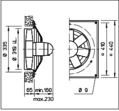 Helios HQD 315/4/2 Duvar Tipi Aksiyel Fan