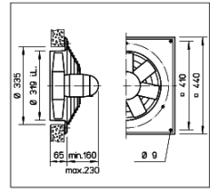 Helios HQD 315/6 Duvar Tipi Aksiyel Fan