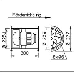Helios VARD 225/4/2 TK Karma Akışlı Fan