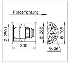 Helios VARD 250/2 TK Karma Akışlı Fan