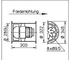 Helios VARD 280/4/2 TK Karma Akışlı Fan