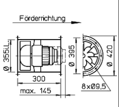 Helios VARD 355/2/2 TK Karma Akışlı Fan