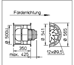 Helios VARD 500/2 KL Karma Akışlı Fan