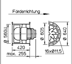 Helios VARD 560/4 Ex Karma Akışlı Fan