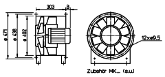 Helios AMD 400/4/2 0,65 2,5 kW Aksiyel Kanal Fanı