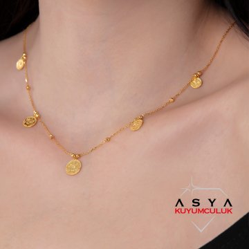 REŞAT SIRALI 14 AYAR ALTIN KOLYE