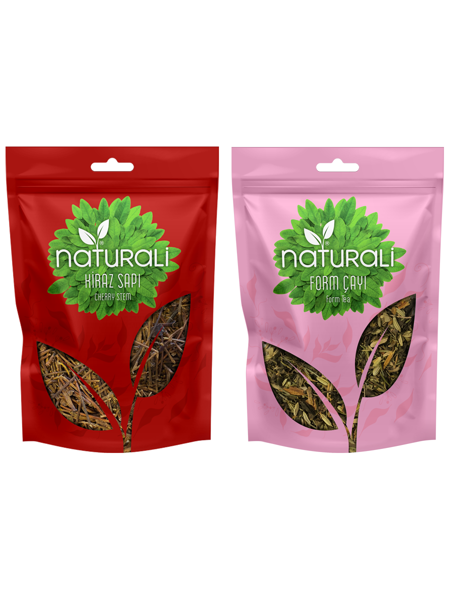 Naturali Detoks Çay Paketi - Form Çayı 100 Gr - Kiraz Sapı 75 Gr