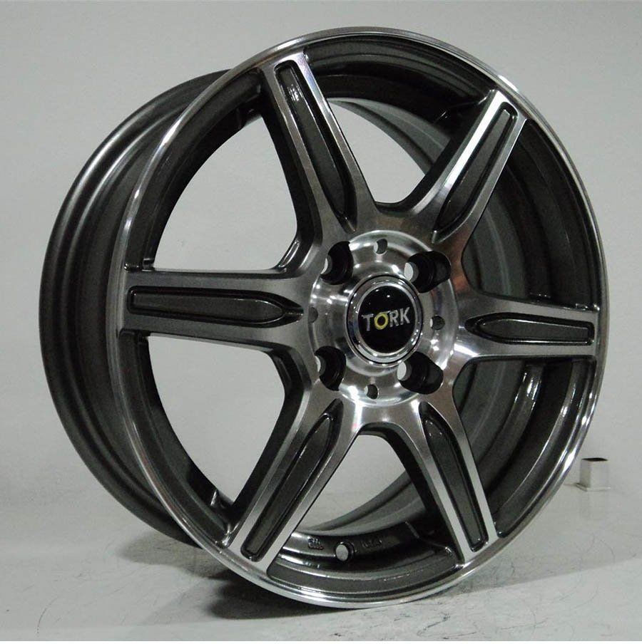Megatork TORK 4155 6x15inç 4x100 et43 73.1 Silver Machined Çelik Jant