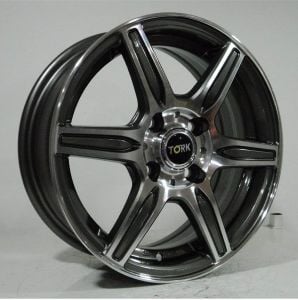 Megatork TORK 4155 6x15inç 4x100 et43 73.1 Silver Machined Çelik Jant