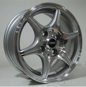 Megatork TORK 3309 6x14inç 4x100 et35 73.1 Silver Machined Çelik Jant