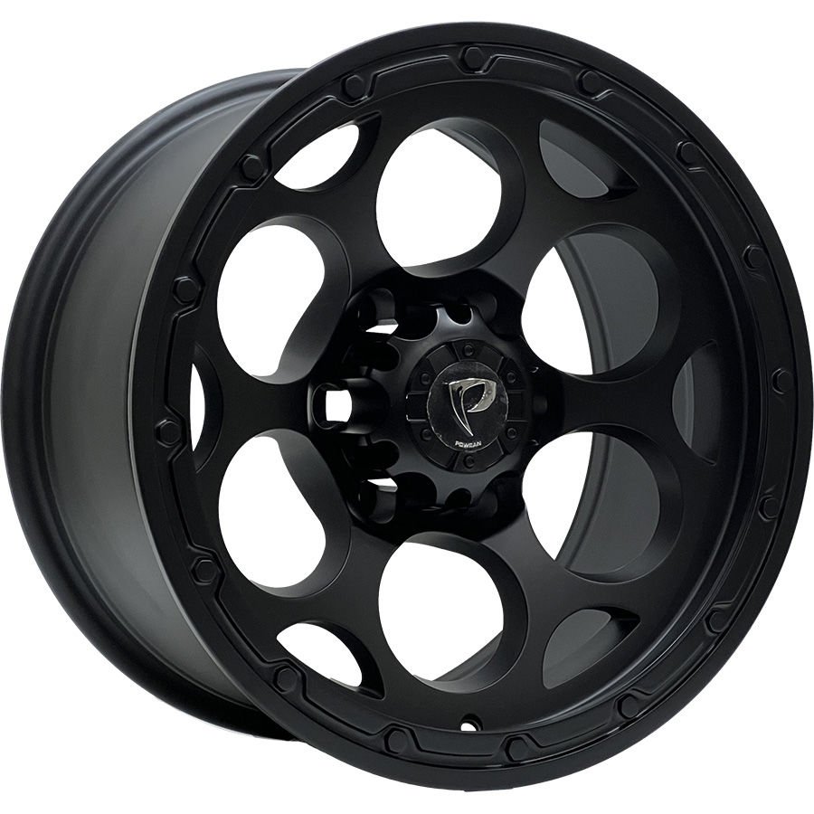 BK 5748 9x18 inç 6x127 et-12 71.6 MAT BLACK  Machined Çelik Jant