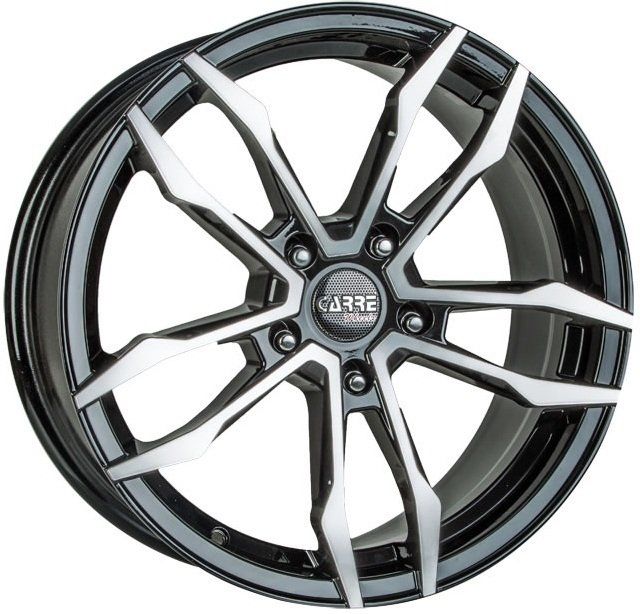 Carre CAR 861 8x18inç 5x100 et35 57.1 Black Machined Çelik Jant