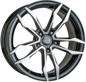 Carre CAR 861 8x18inç 5x100 et35 57.1 Black Machined Çelik Jant