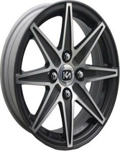 Kormetal KM 824 6x14inç 4x100 et35 67.1 Black Machined Çelik Jant