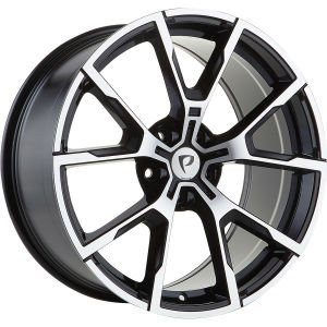 BK 5601 8X19 inç 5X120 ET34 72.6 BLACK MACHINED XL ÇELİK JANT