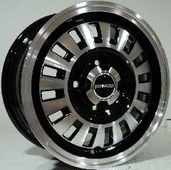 Powcan BK 5226 5.5x13inç 4x100 BLACK MACHİNED Renault Replika ÇELİK JANT