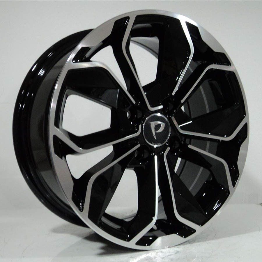 BK-5296 6.5x15inç 4x100 et35 60.1 BLACK Machıned  REPLİKA Çelik Jant