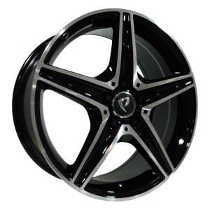 BK 5052 8x18inç 5x112 et45 66.56 BLACK Machined Çelik Jant