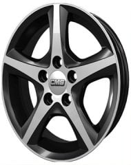 CMS 642 6.5x15inç 4x100 Black Diamond Çelik Jant