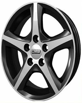 CMS 642 6.5x15inç 4x108 Black Diamond Çelik Jant