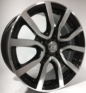 TORK 7365 6x15inç 5x100 et38 57.1 Black Machıned  REPLİKA Çelik Jant