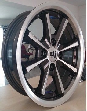 Dj DJ 550 6x14inç 4x108 Black + Silver Diamond + MAPP Çelik Jant
