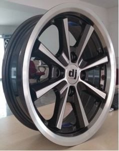 Dj DJ 550 6x14inç 4x108 Black + Silver Diamond + MAPP Çelik Jant