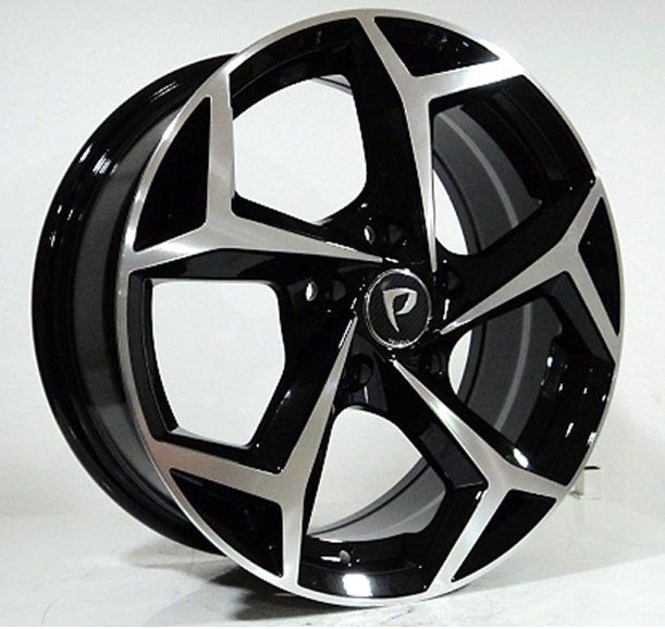 BK-5340 6x15inç 5x100 et35 57.1 Black Machıned  REPLİKA Çelik Jant