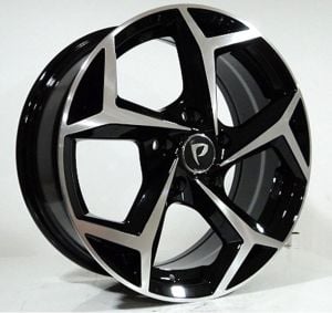 BK-5340 6x15inç 5x100 et35 57.1 Black Machıned  REPLİKA Çelik Jant