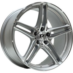 BK 5252 8.5X19 inç 5X112 ET33 66.56 SILVER MACHINED XL ÇELİK JANT