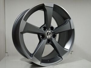 BK 5589 8x18inç 5x112 et42 66.45 MAT GUN Machined Çelik Jant