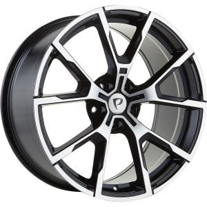 BK 5601  9X19 inç 5X112 ET40 66.56 BLACK MACHINED XL ÇELİK JANT