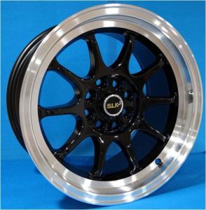 Slk SLK 1397 8x15inç 4x100/108 Black Lip Machined Çelik Jant