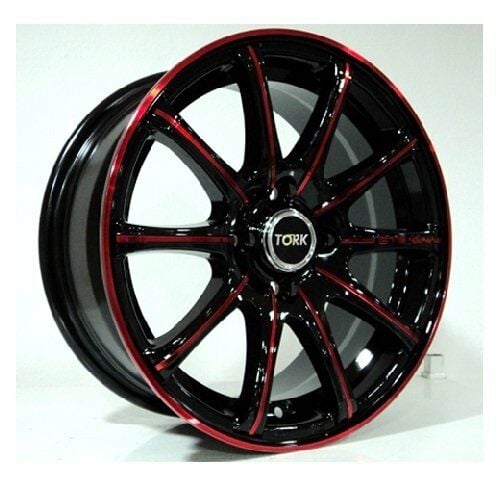 Megatork TORK 3175 5.5x14inç 4x100 Black Machined Red Çelik Jant