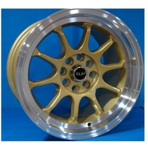 Slk SLK 1397 8x15inç 4x100/108 Gold Lip Machined Çelik Jant