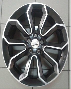 CMS 795 8x18inç 5x114.3 et35 Black Machined Çelik Jant