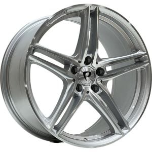 BK 5252 9.5X19 inç 5X112 ET40 66.56 SILVER MACHINED XL ÇELİK JANT