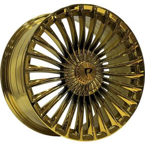 BK 3S198 8.5X20 inç 5X112 ET38 66.56 GOLD CHROME XL ÇELİK JANT